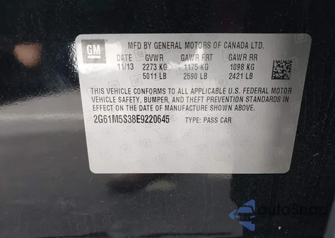 2014 Cadillac Xts Luxury из США, поврежденный, VIN 2G61M5S38E9220645